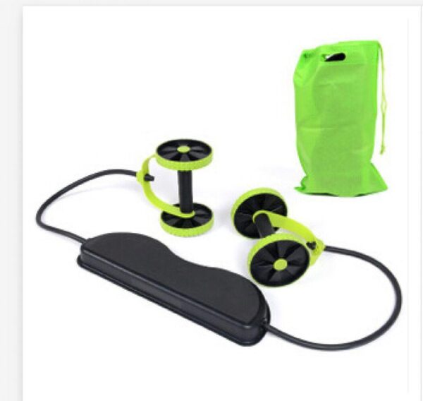 Abdominal Wheels Roller Stretch Multi-Functional Resistance Pull Rope Abdominal Muscle Trainer Exercise