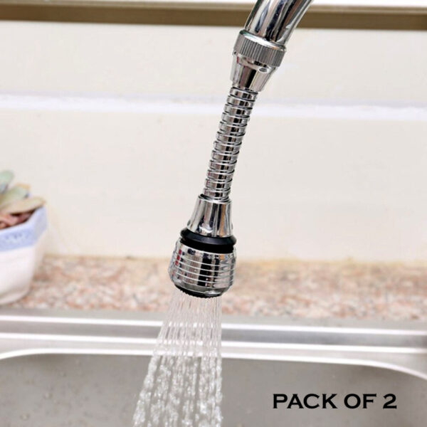 Pack Of 2 Splash Nozzle Flexible Faucet Sprayer Saving Shower Bath Valve Filter Devices