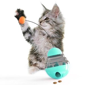 Cat Treat Dispenser Fun Tumbler Pets Slow Food Entertainment Adjustable Snack Mouth Toys For Pet