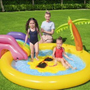 Bestway 53071 Kids Sunny Land Inflatable Summer Garden Splash Play Paddling Pool