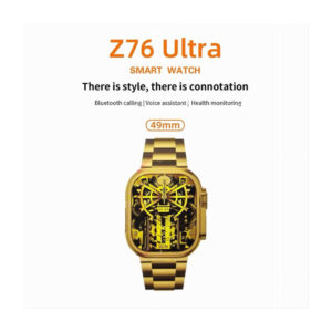 Z76 Ultra Gold Edition Stylish Smartwatch with Large Display, Health & Fitness Tracking, & Long Battery