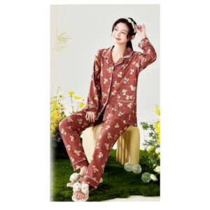 Cozy Charm Women’s Elegant Cotton Pajama Set for Ultimate Comfort & Style