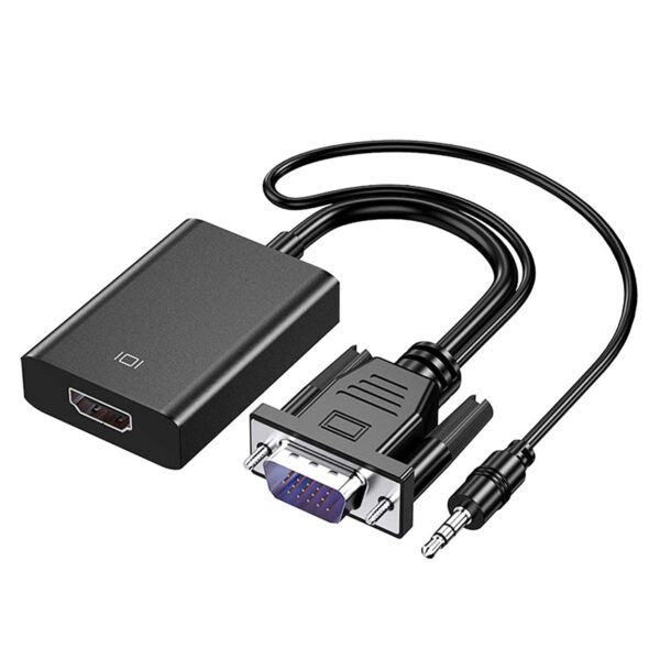Full HD 1080P VGA To HDMI Video Converter With 3.5mm Audio Cable