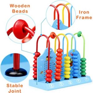 Wooden Abacus Mathematical Learning Rack For Toddlers