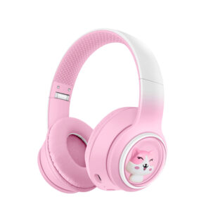 AKZ-08 Adorable Cartoon Design Bluetooth 5.3 Wireless Headphones with Hi-Res Audio, Long Battery Life, and Built-in Mic