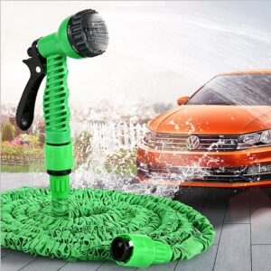 100FT Expandable Flexible Plastic Hose Pipe For Cars Garden Watering With SprayGun
