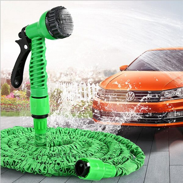 100FT Expandable Flexible Plastic Hose Pipe For Cars Garden Watering With SprayGun