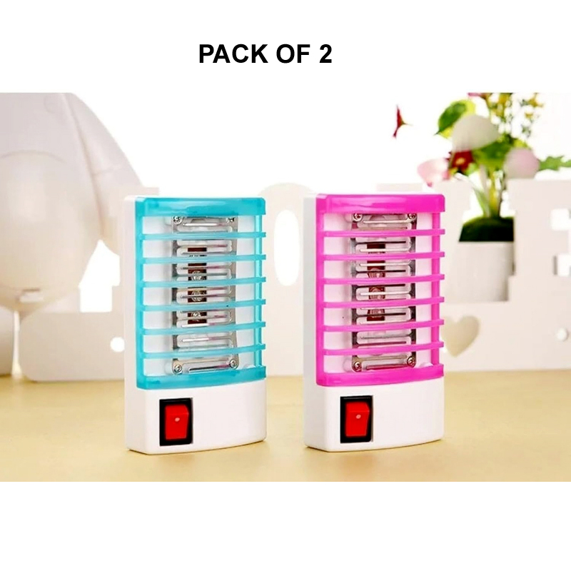 Set of 2 – Mini Electric Mosquito Killer Lamp – LED Light Insect Trap for Indoor Use – Safe, Noiseless & Chemical-Free